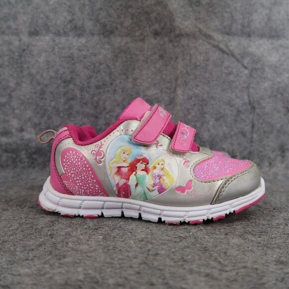 Disney Shoes Toddler 11 Sneaker Princess Pink Hearts Character Kids Girls Active - Picture 2 of 14